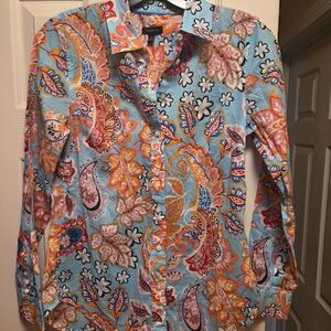 Talbot's Paisley Floral Shirt